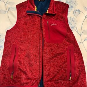 Orvis Heathered Red Fleece Vest